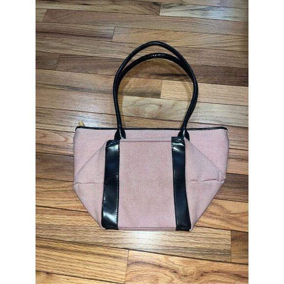 Vintage Tommy Bahama Small Shoulder Tote Bag Red Woven Zip Closure - Picture 2 of 6